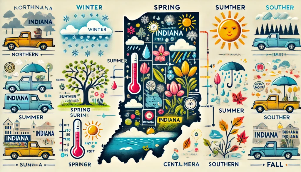 Average temperatures in Indiana